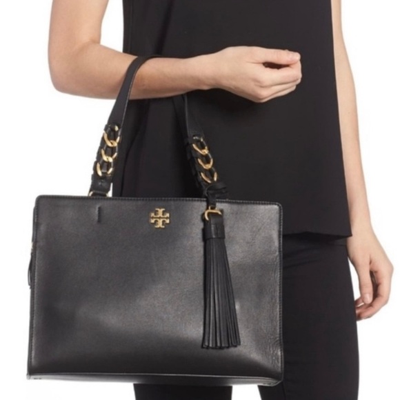 Tory Burch black braided strap work tote - Picture 10 of 10